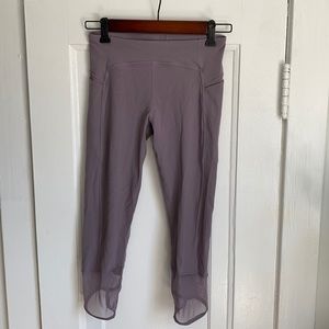 Athleta Girl Mind Over Matter Capri Lavender Mesh